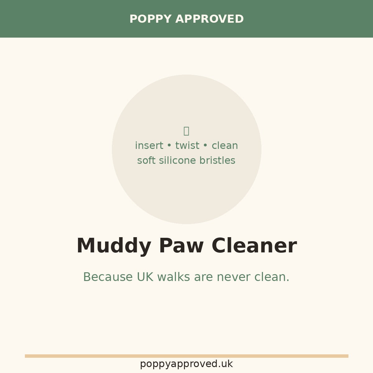 Poppy Approved Muddy Paw Cleaner — Because UK Walks Are Never Clean