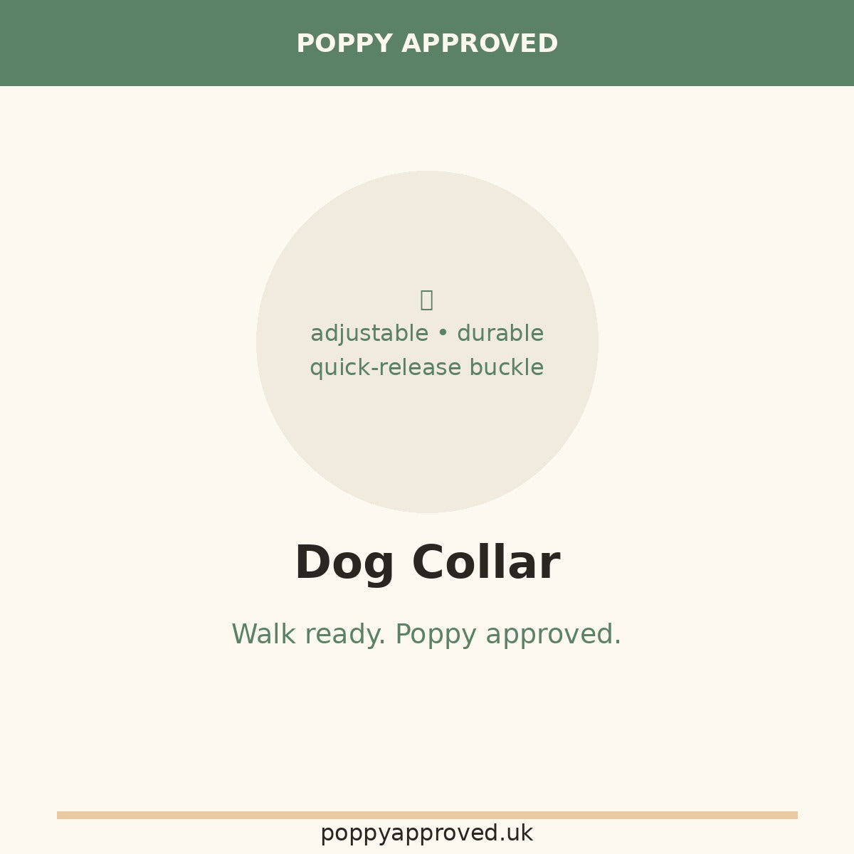 Poppy Approved Dog Collar