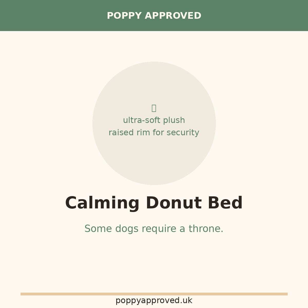 Poppy Approved Calming Donut Bed — The Official Sleep Station of Every Dramatic Dog