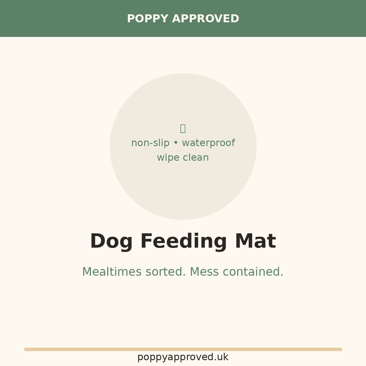 Poppy Approved Dog Feeding Mat