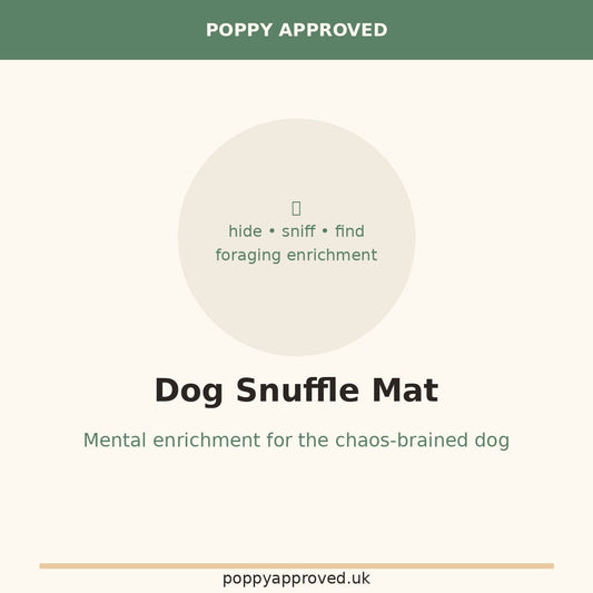Poppy Approved Dog Snuffle Mat — Enrichment for the Chaos-Brained Dog